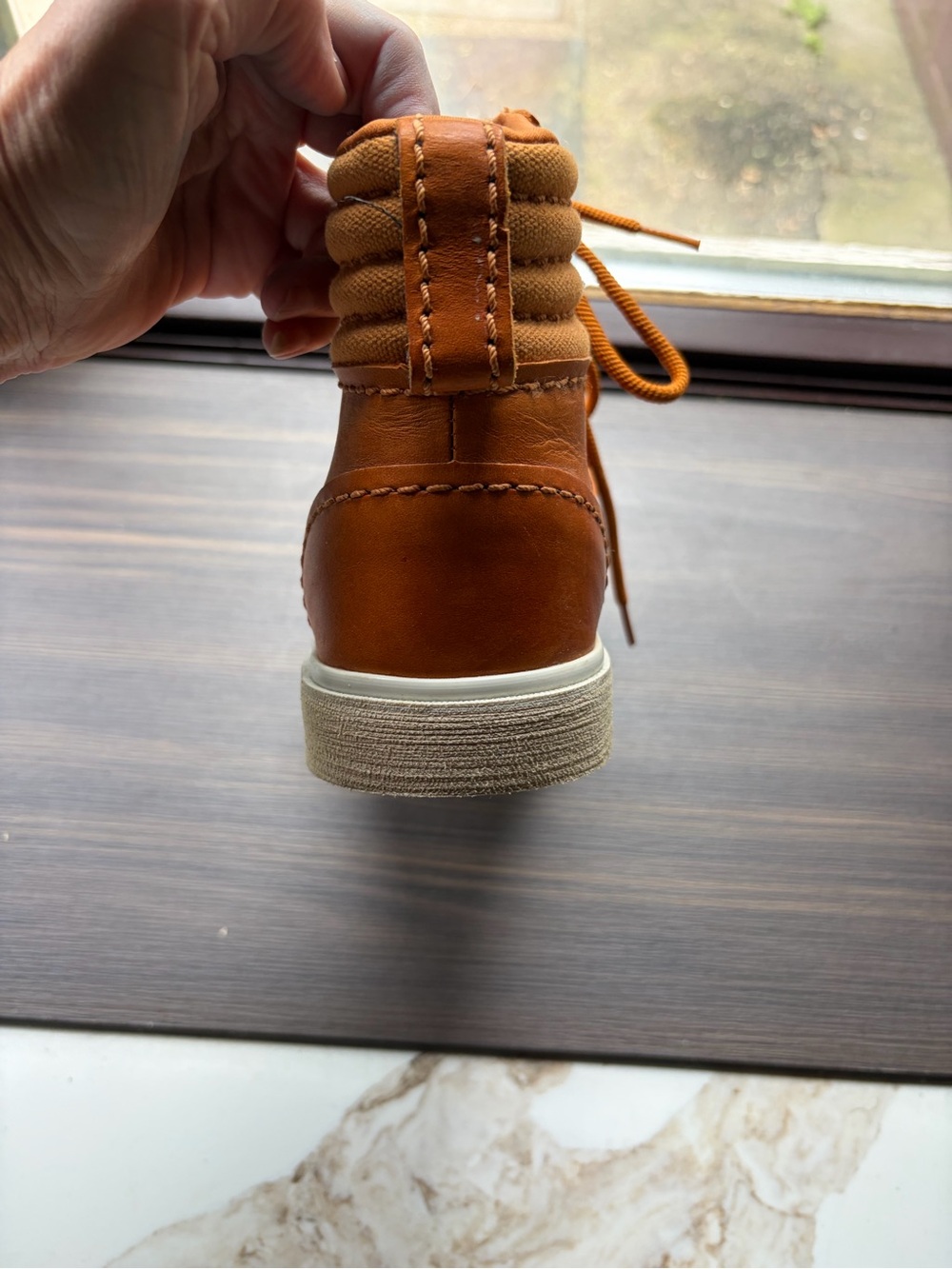 Supra Men's High-Top Sneakers in Tan Leather - Picture 4 of 6
